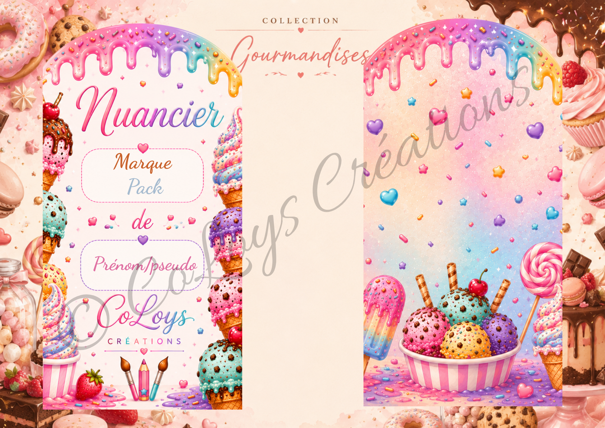 47 Glaces colorées